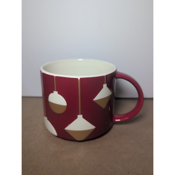 Starbucks Other - Starbucks 2012 Red Holiday White Gold Ornaments Coffee Tea Mug X-mas Vibes
